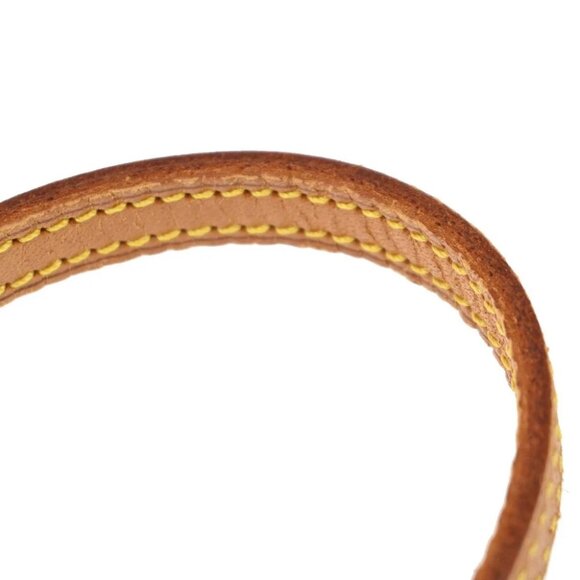 LOUIS VUITTON Logo Shoulder Strap Leather Brown Gold Bag Accessory 63EF817 - Picture 8 of 8